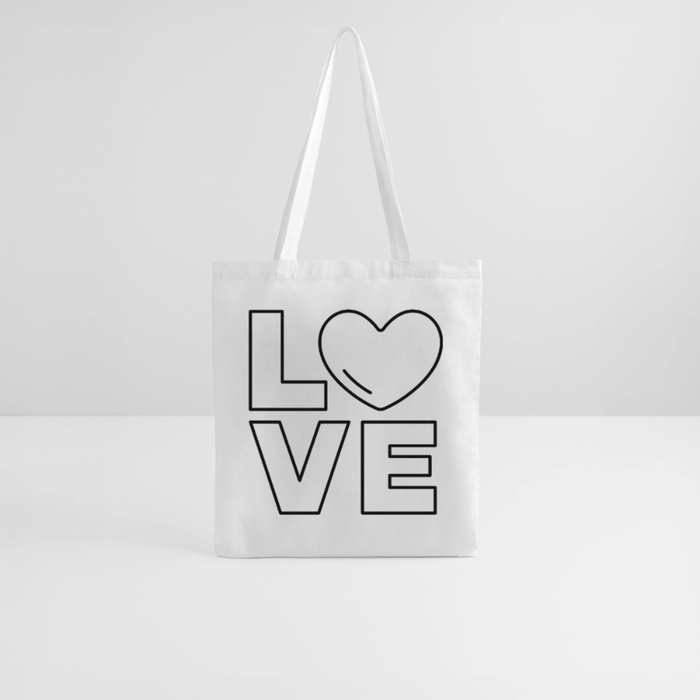 Stoffbeutel Love II - Weiß