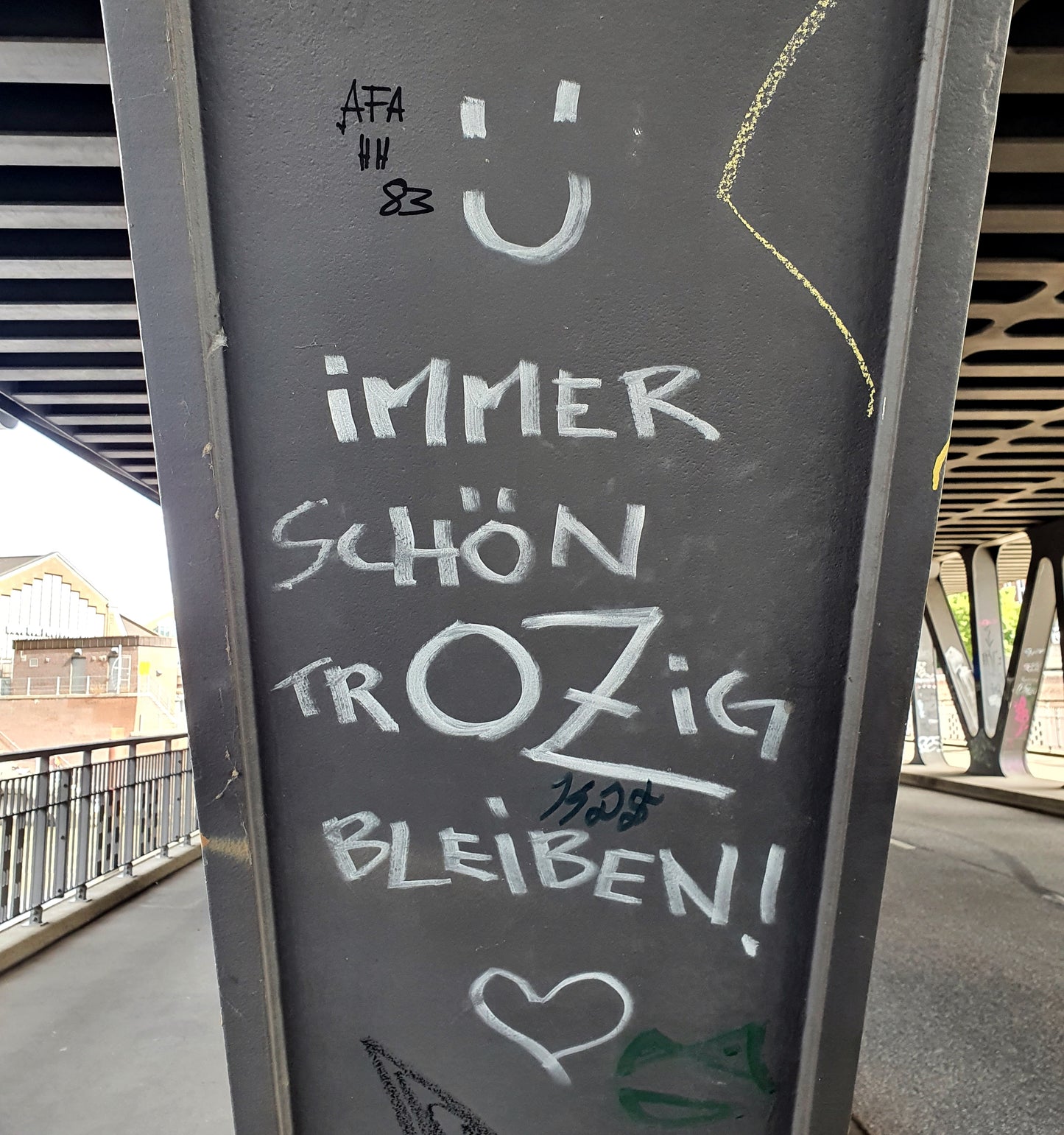 "immer schön trozig bleiben" Fotografie digitale Datei Street Art