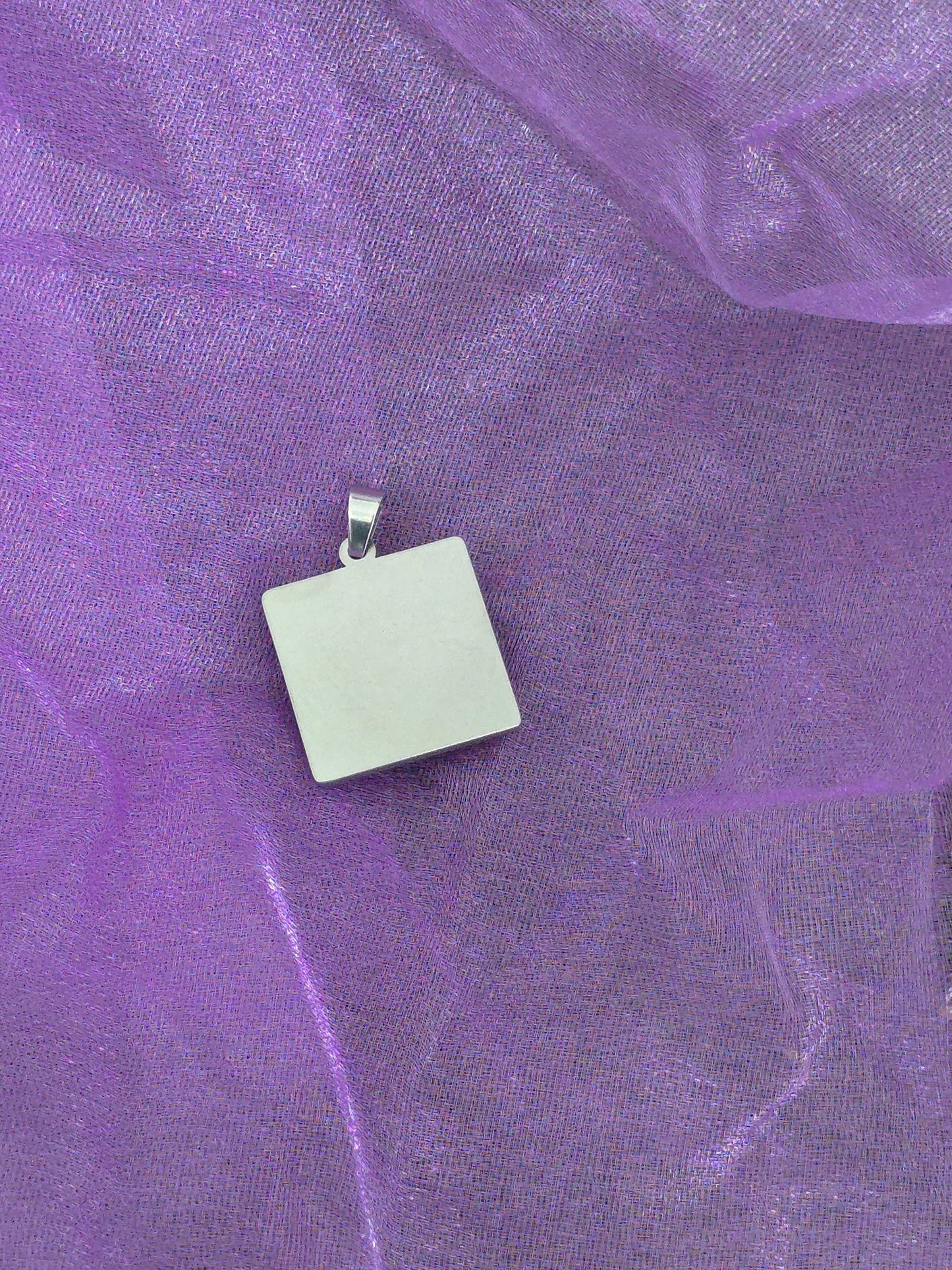 Unikat Acryl Anhänger Halskette Cabochon 20 x 20 mm