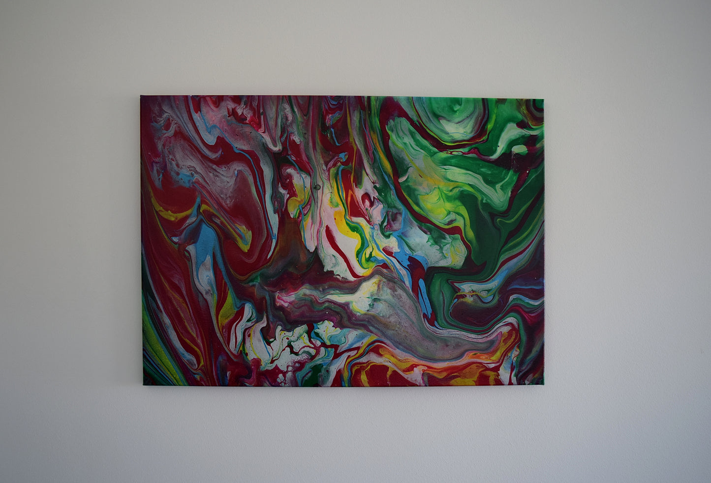 Leinwand Wandbild Acryl Arcylpouring Aryclleinwand "Summer River"