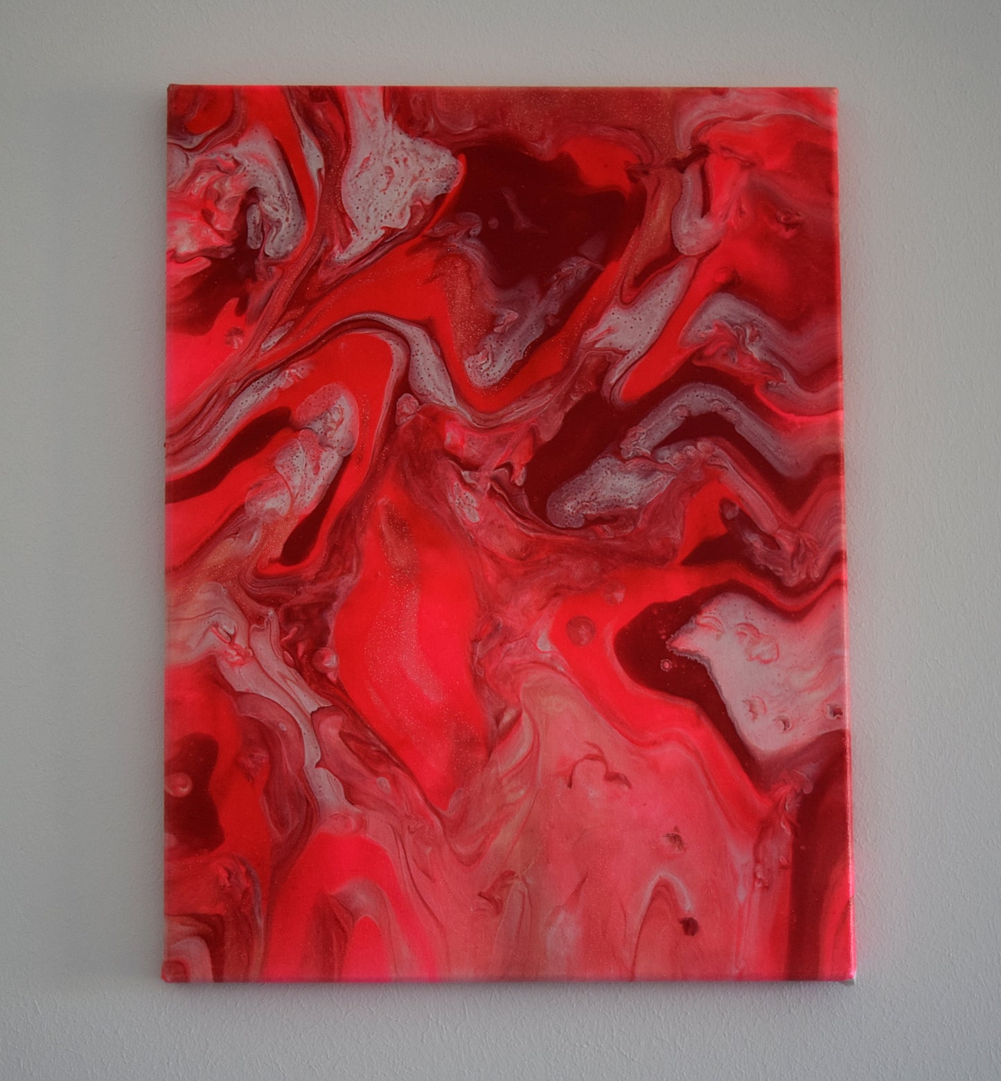 Leinwand Wandbild Acryl Arcylpouring Aryclleinwand "Pink Passion"
