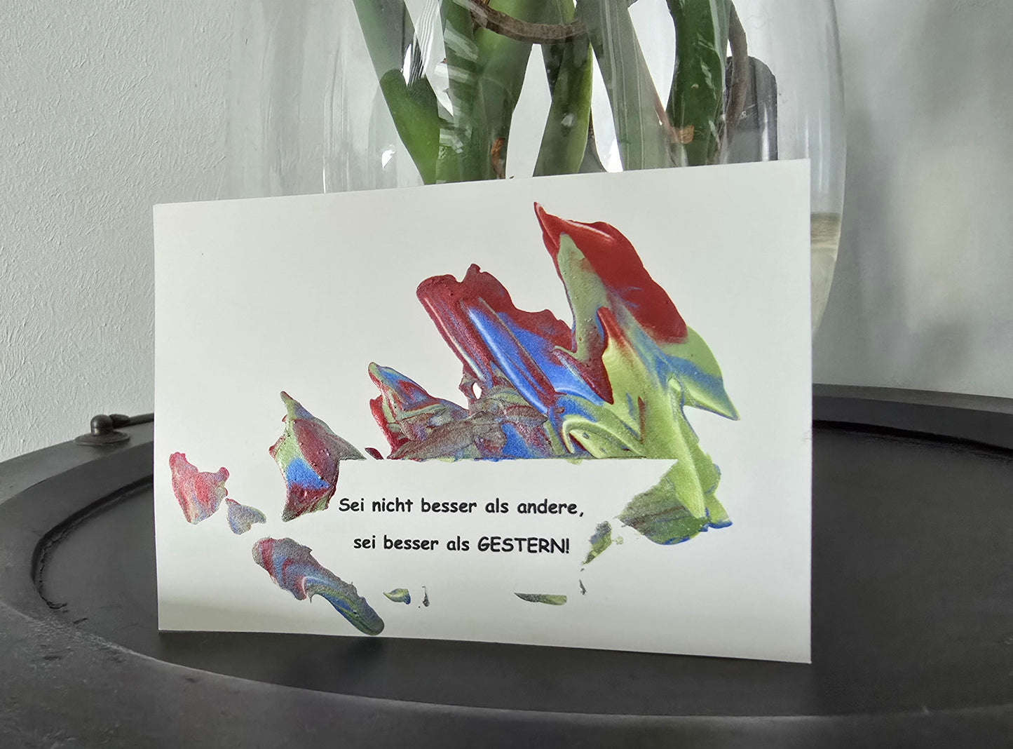 Postkarte Spruchkarte "Sei nicht besser als andere"