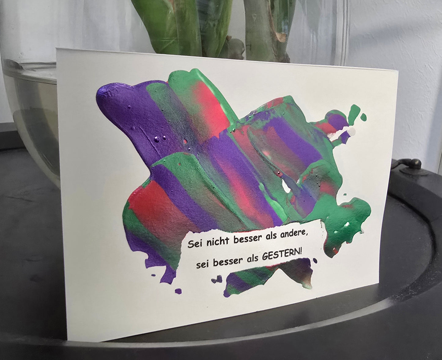 Postkarte Spruchkarte "Sei nicht besser als andere"