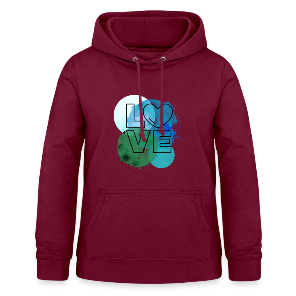 Frauen Hoodie Love II - Bordeaux