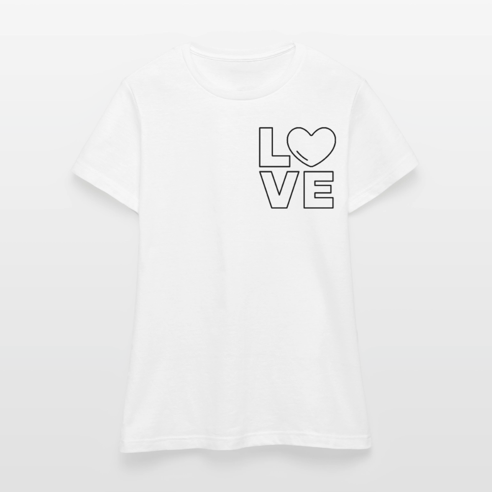 Women's T-Shirt Love I - Weiß