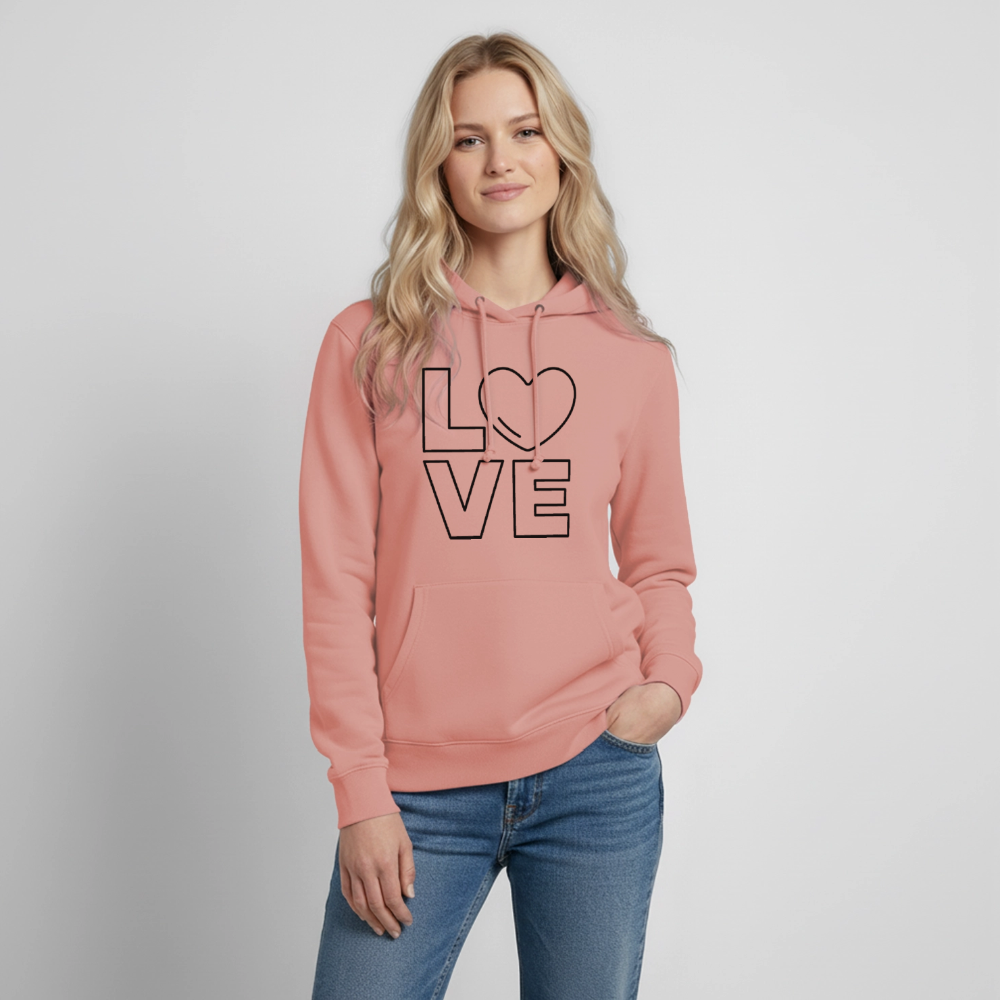 Frauen Hoodie Love I - Altrosa