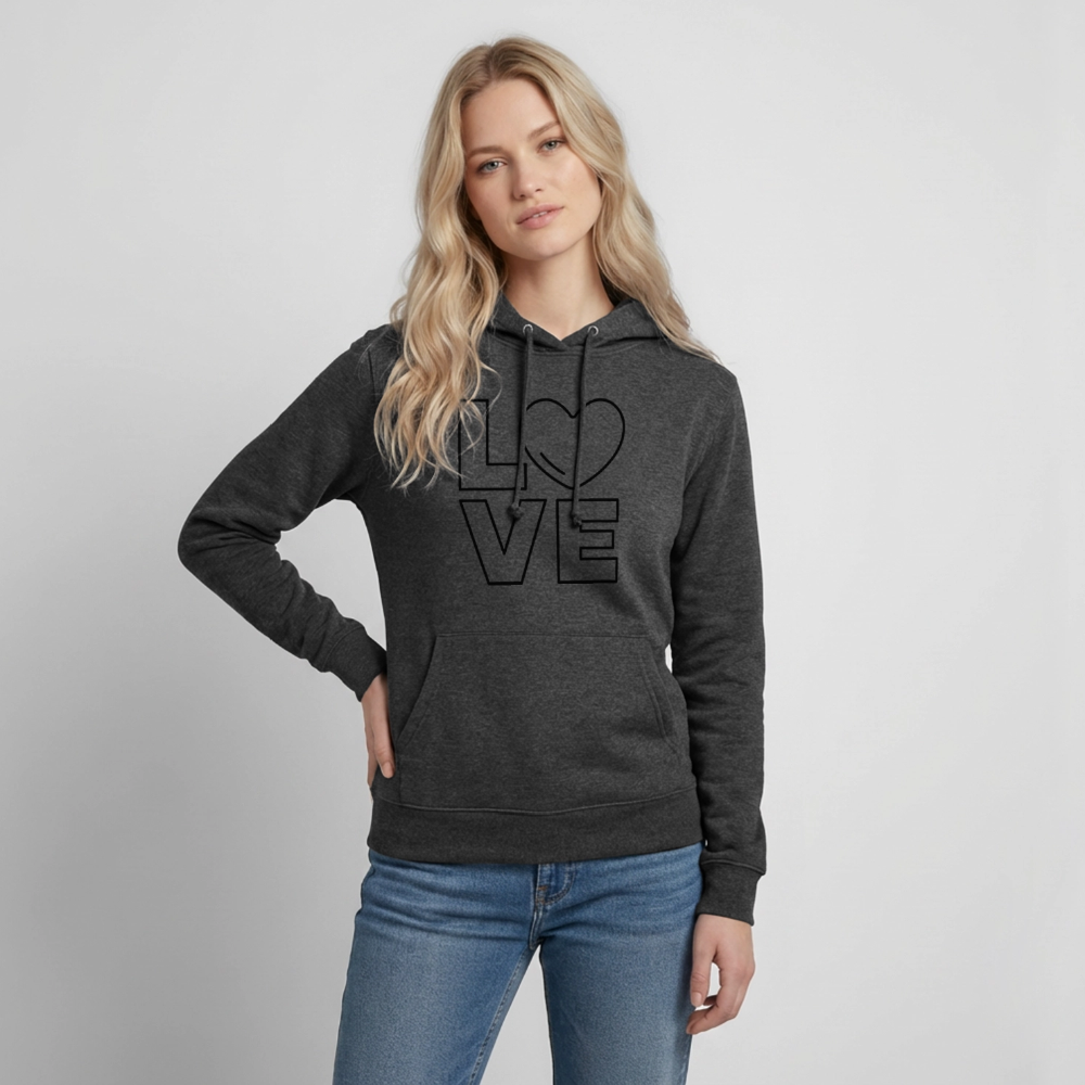 Frauen Hoodie Love I - Anthrazit