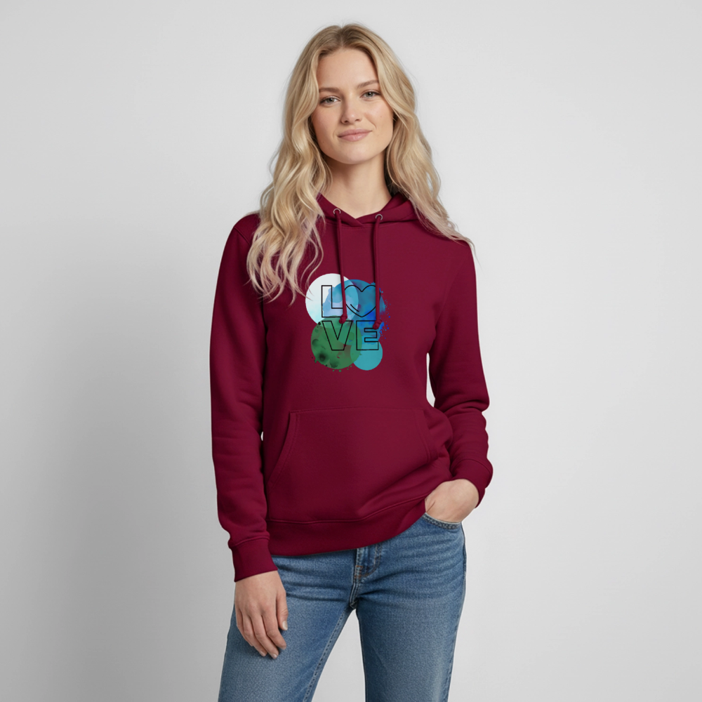 Frauen Hoodie Love II - Bordeaux