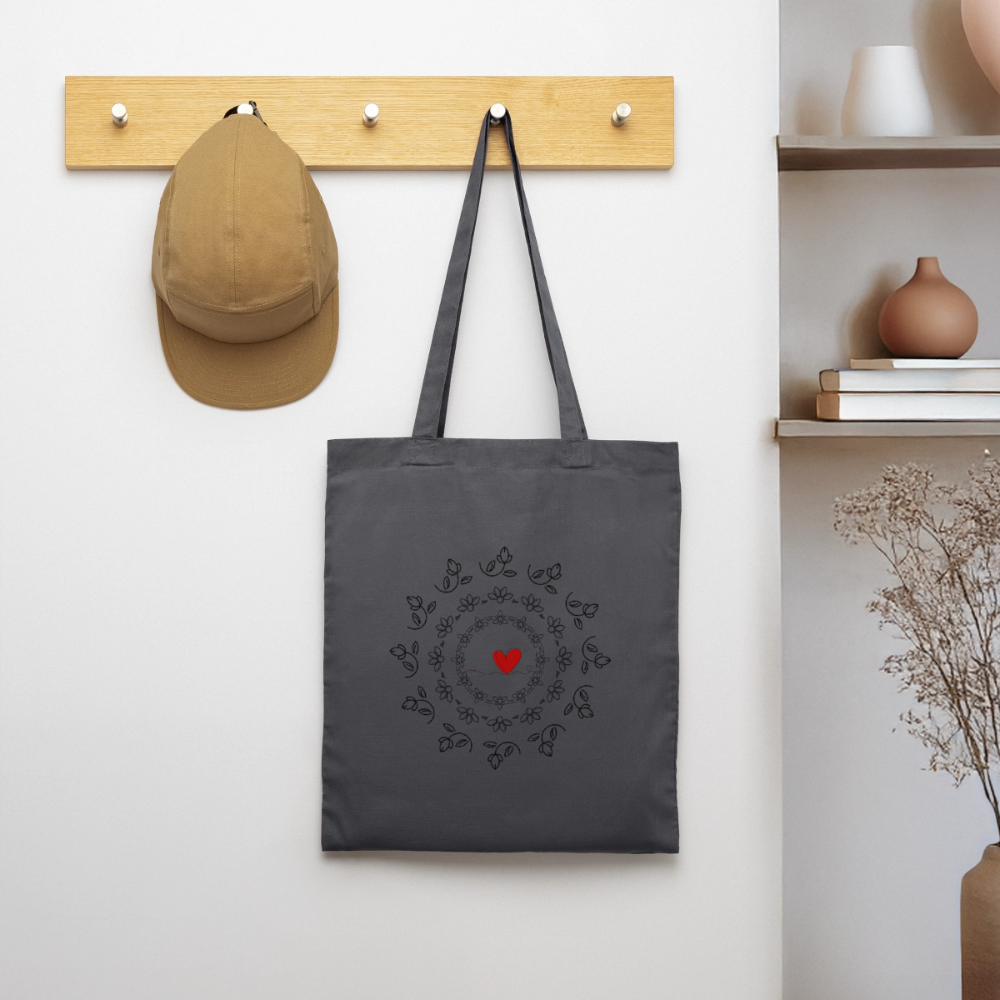Stoffbeutel BlumenLiebe - Graphite