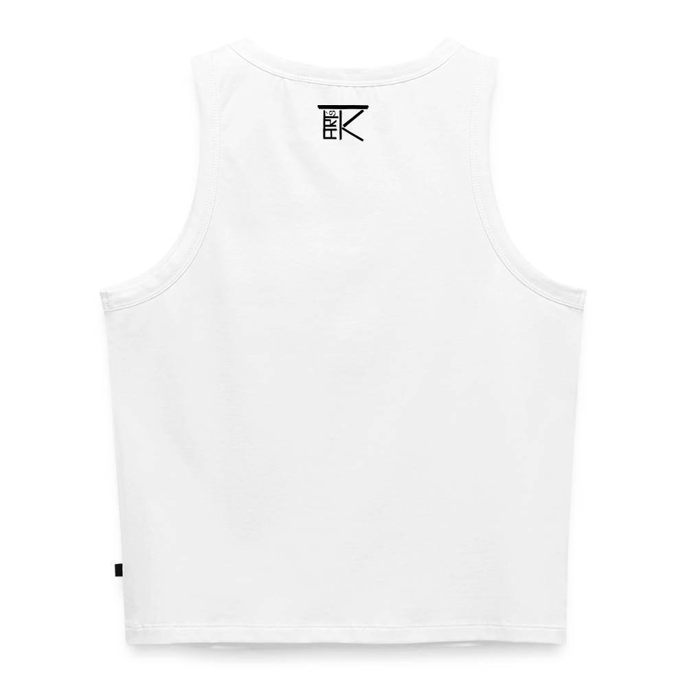 Cropped Frauen Organic Tank Top Mandala I - Weiß
