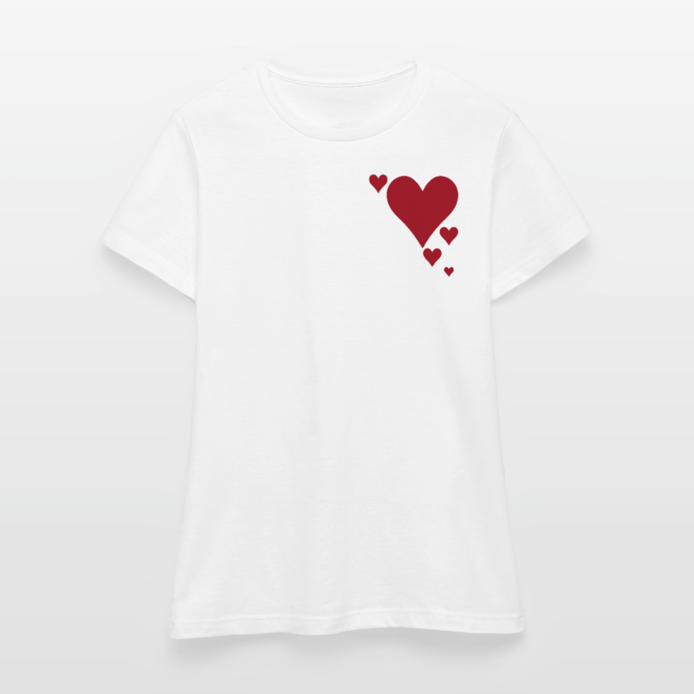 Women's T-Shirt Herz - Weiß