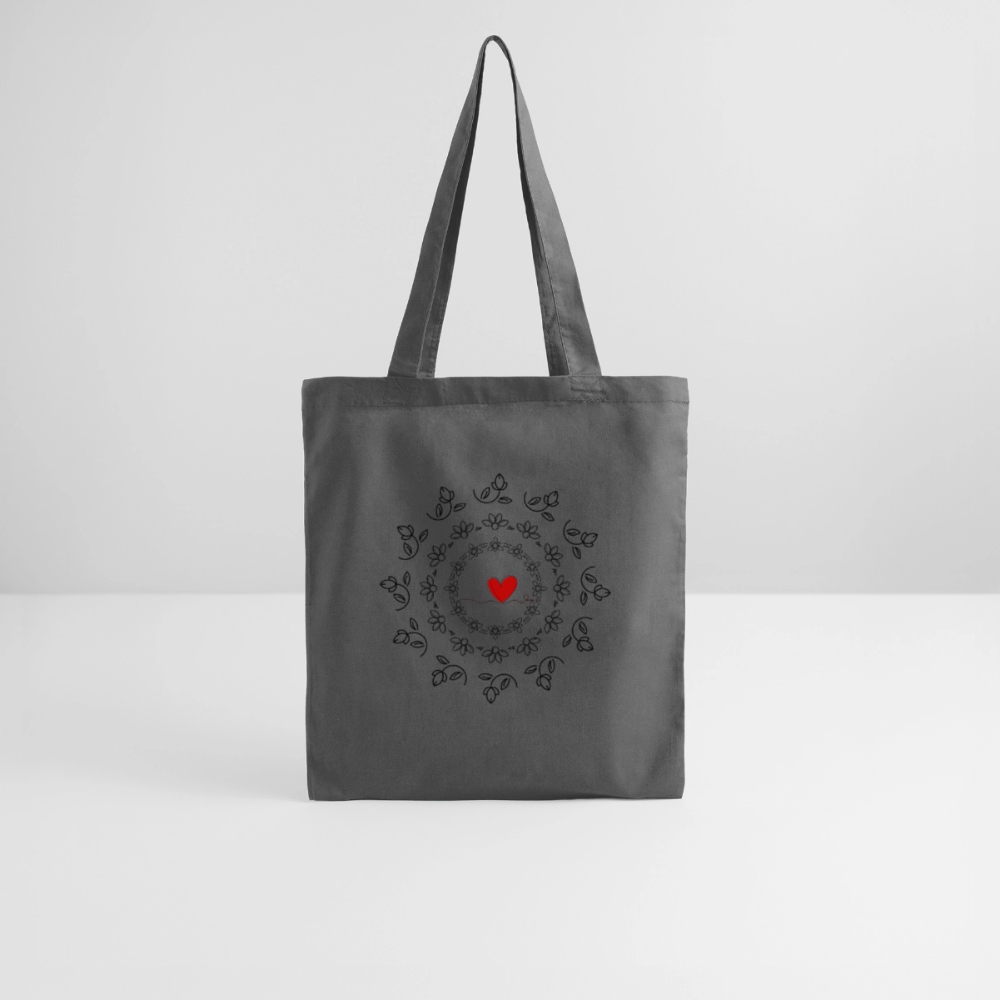 Stoffbeutel BlumenLiebe - Graphite