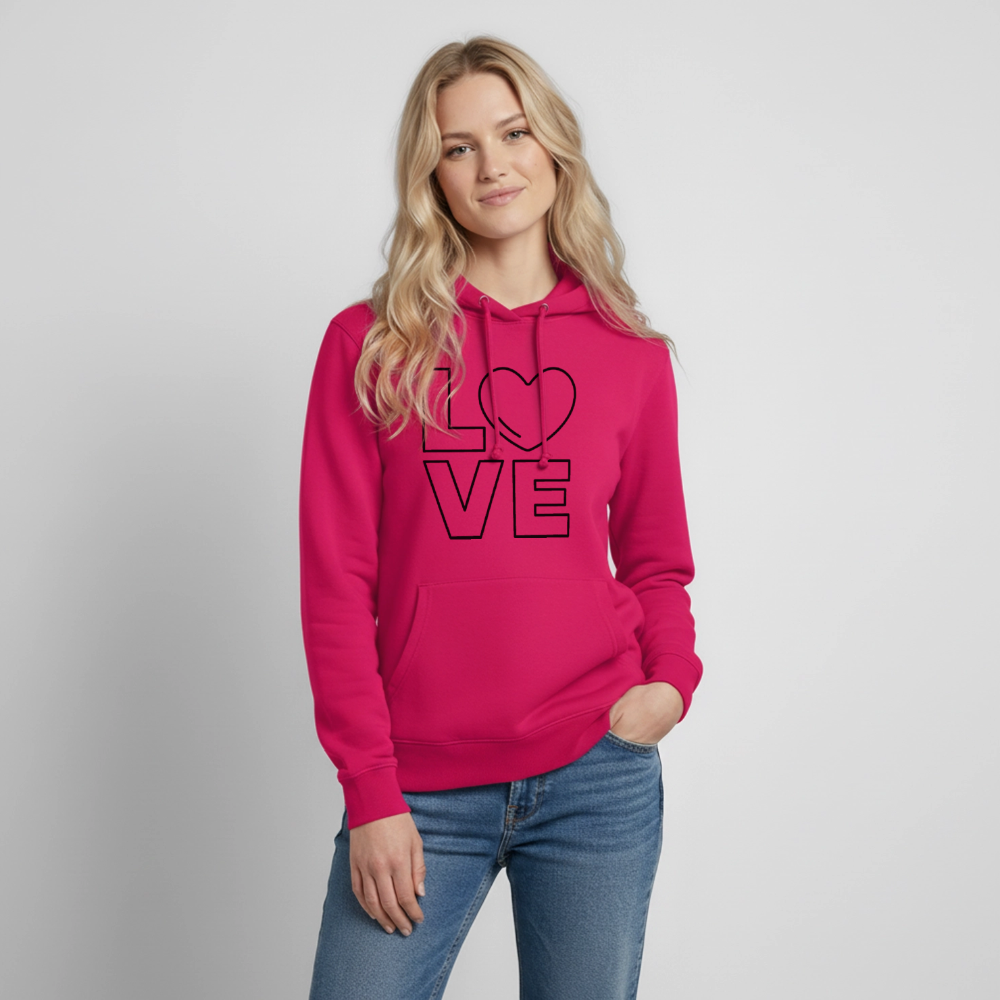 Frauen Hoodie Love I - dunkles Pink