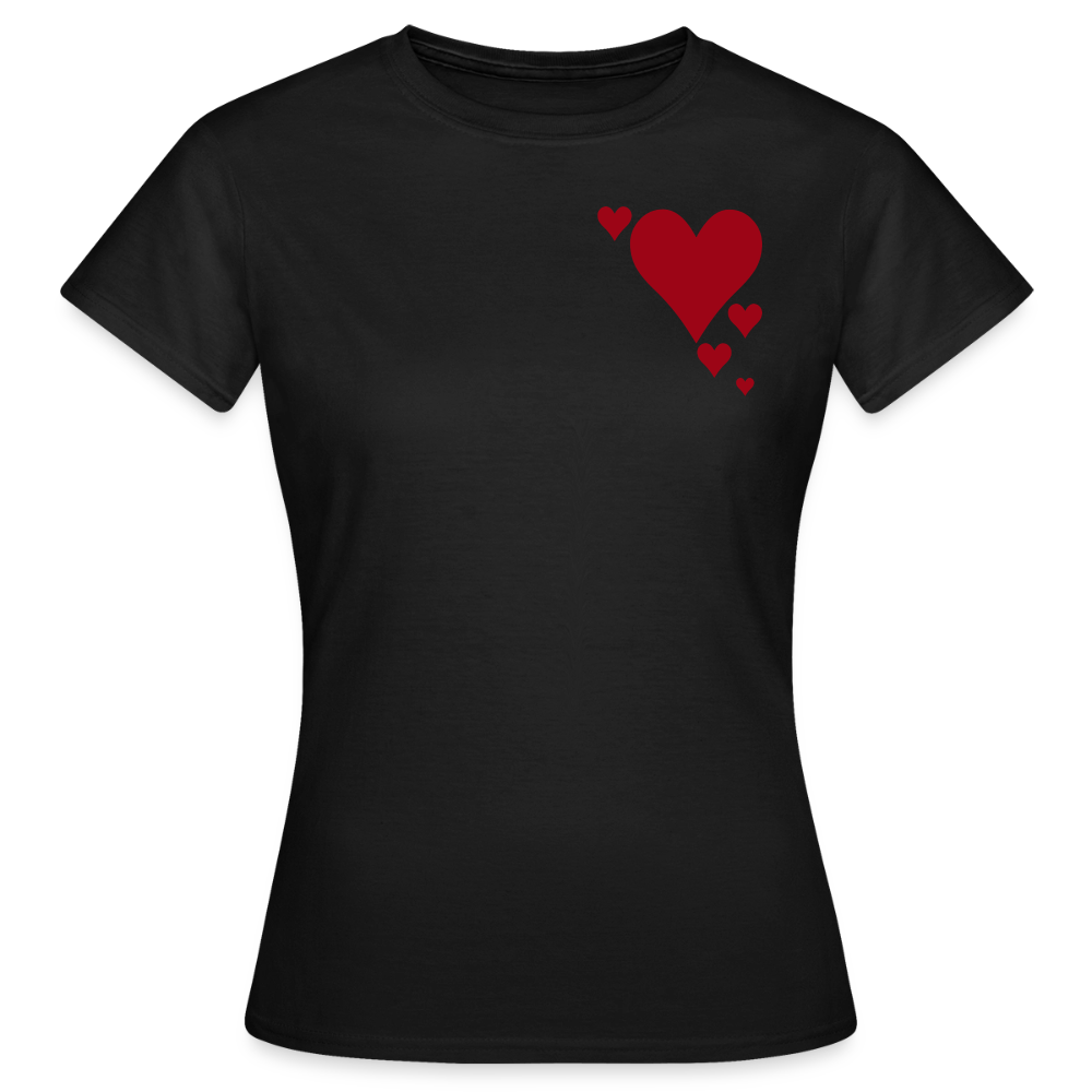 Women's T-Shirt Herz - Schwarz