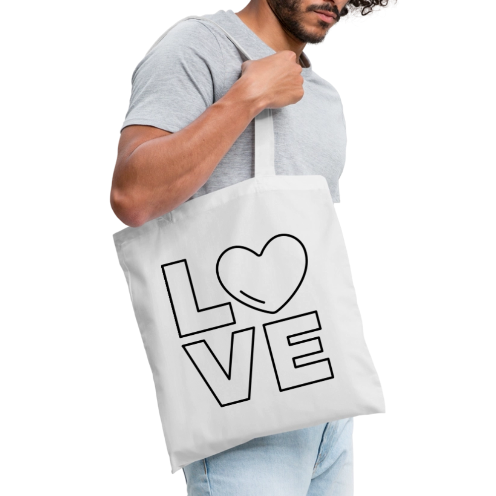 Stoffbeutel Love II - Weiß