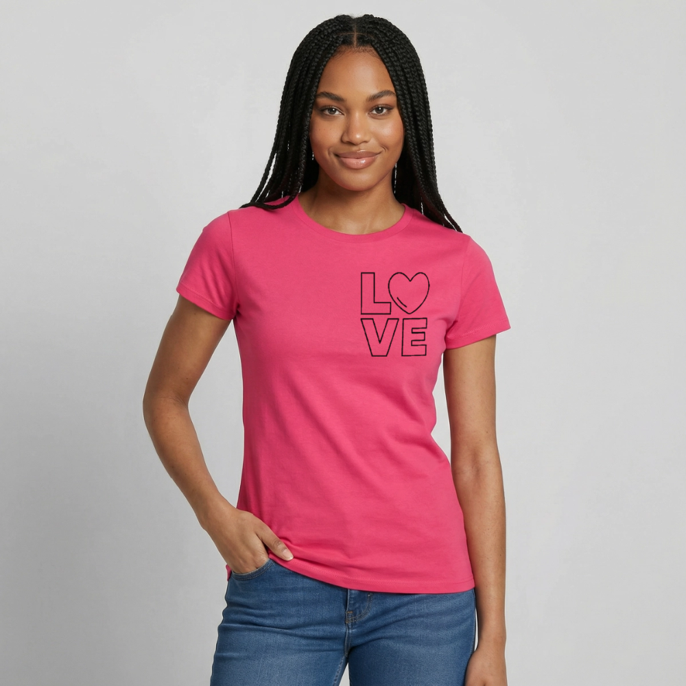 Women's T-Shirt Love III - Azalea