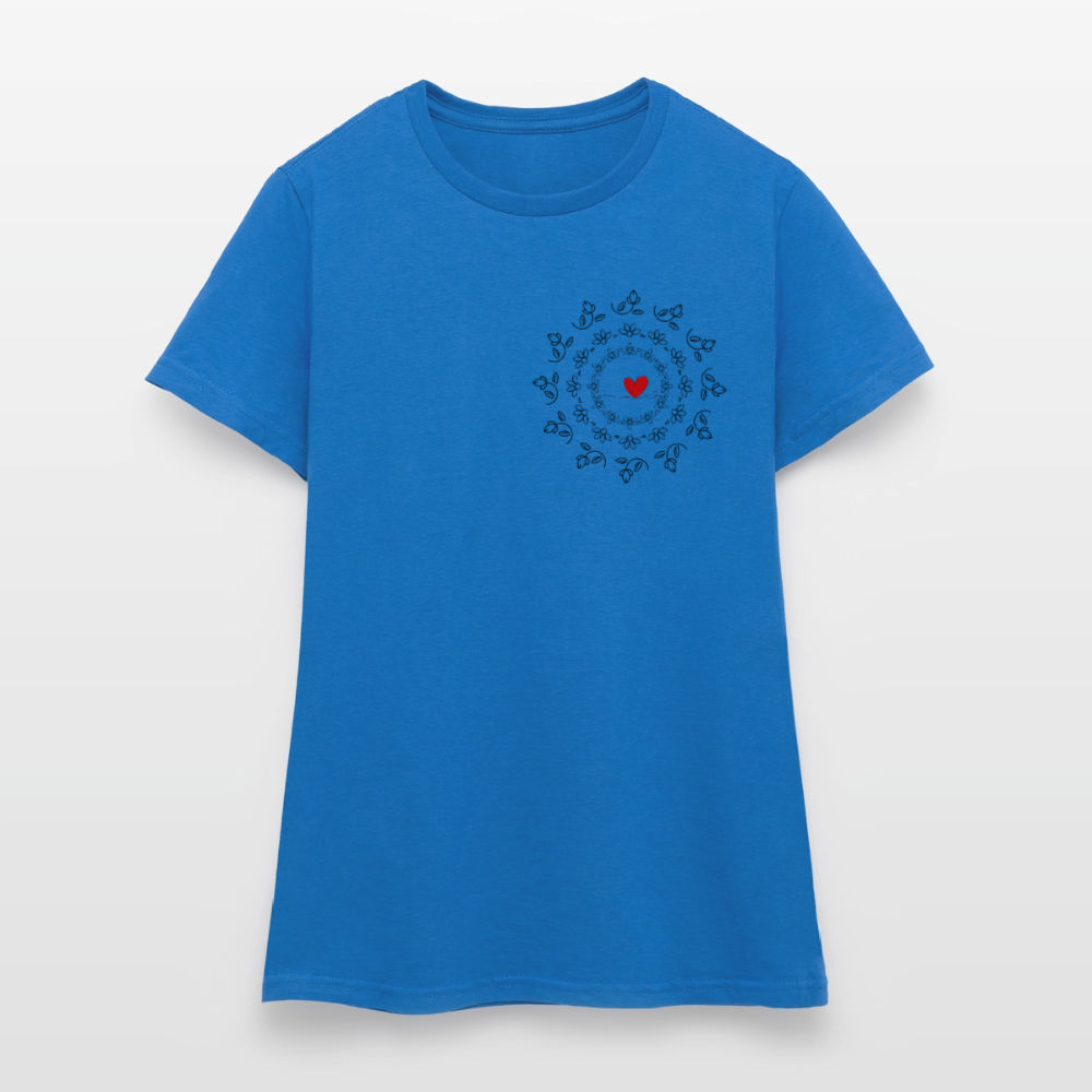 Women's T-Shirt BlumenLiebe - Royalblau