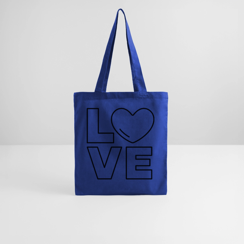 Stoffbeutel Love II - Royalblau