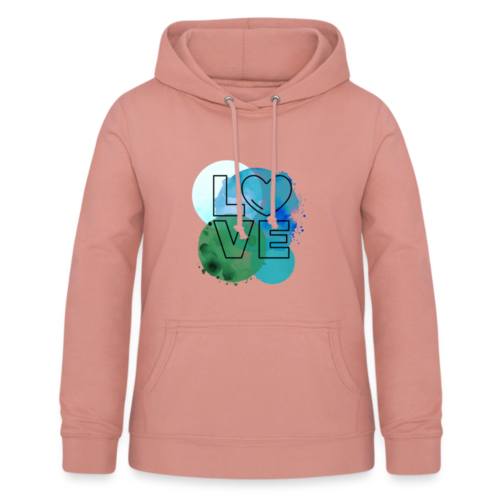 Frauen Hoodie Love II - Altrosa