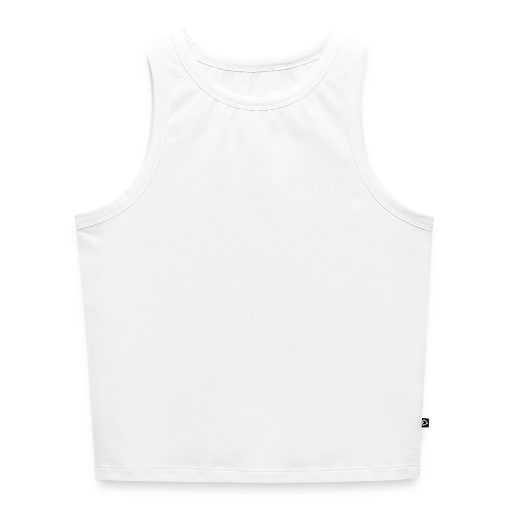 Cropped Frauen Organic Tank Top Mandala - Weiß