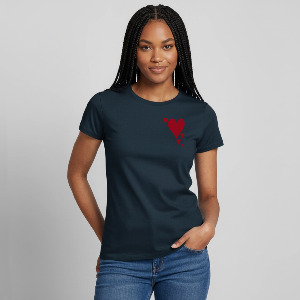 Women's T-Shirt Herz - Navy