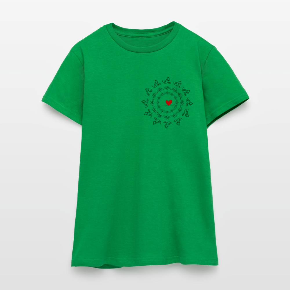 Women's T-Shirt BlumenLiebe - Kelly Green