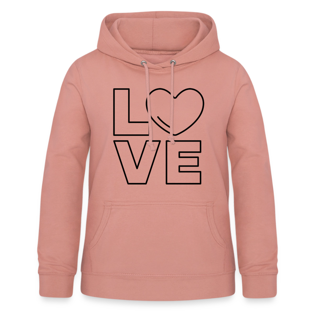 Frauen Hoodie Love I - Altrosa
