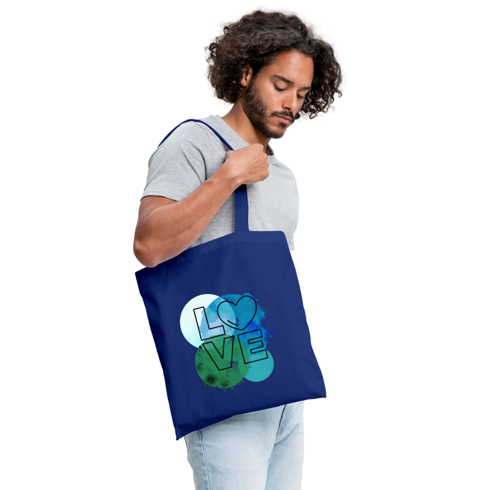 Stoffbeutel Love I - Royalblau