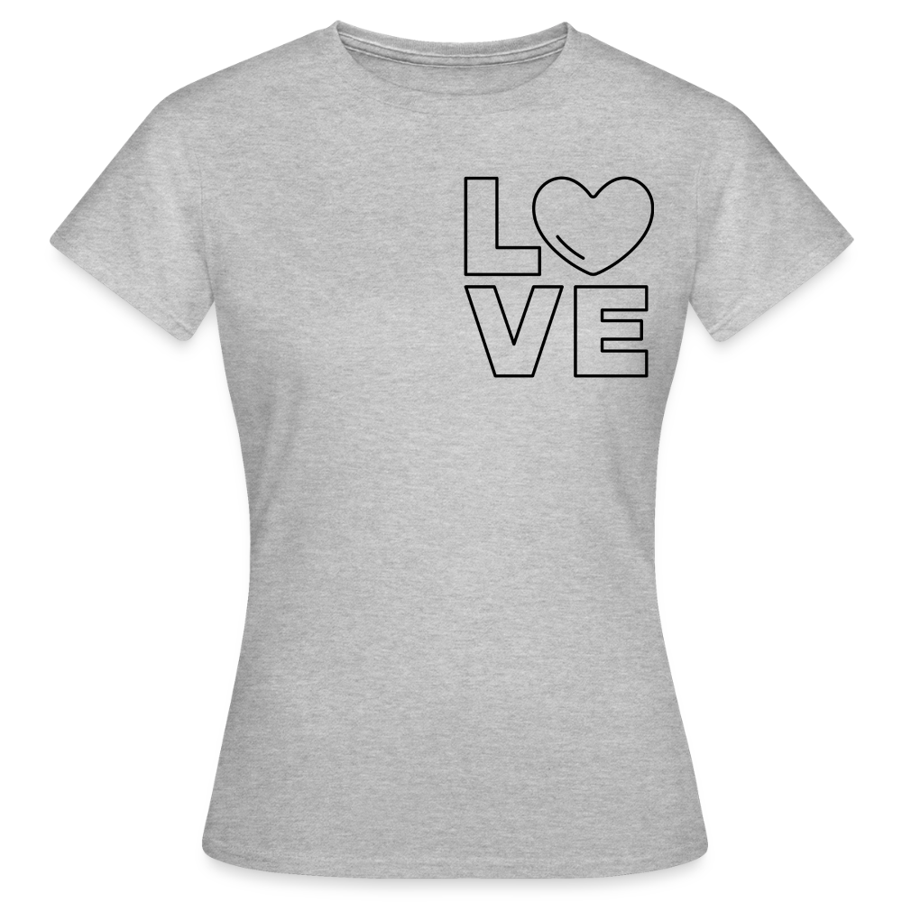 Women's T-Shirt Love III - Grau meliert