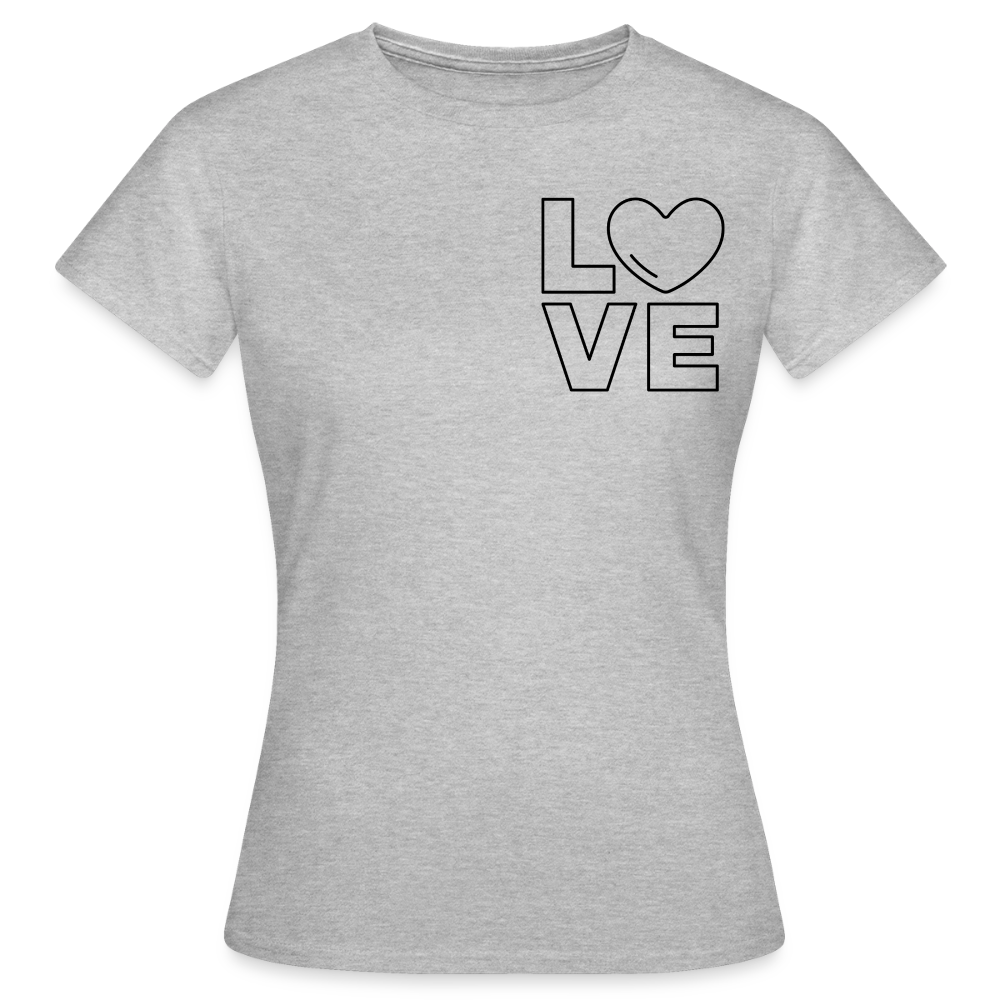 Women's T-Shirt Love I - Grau meliert