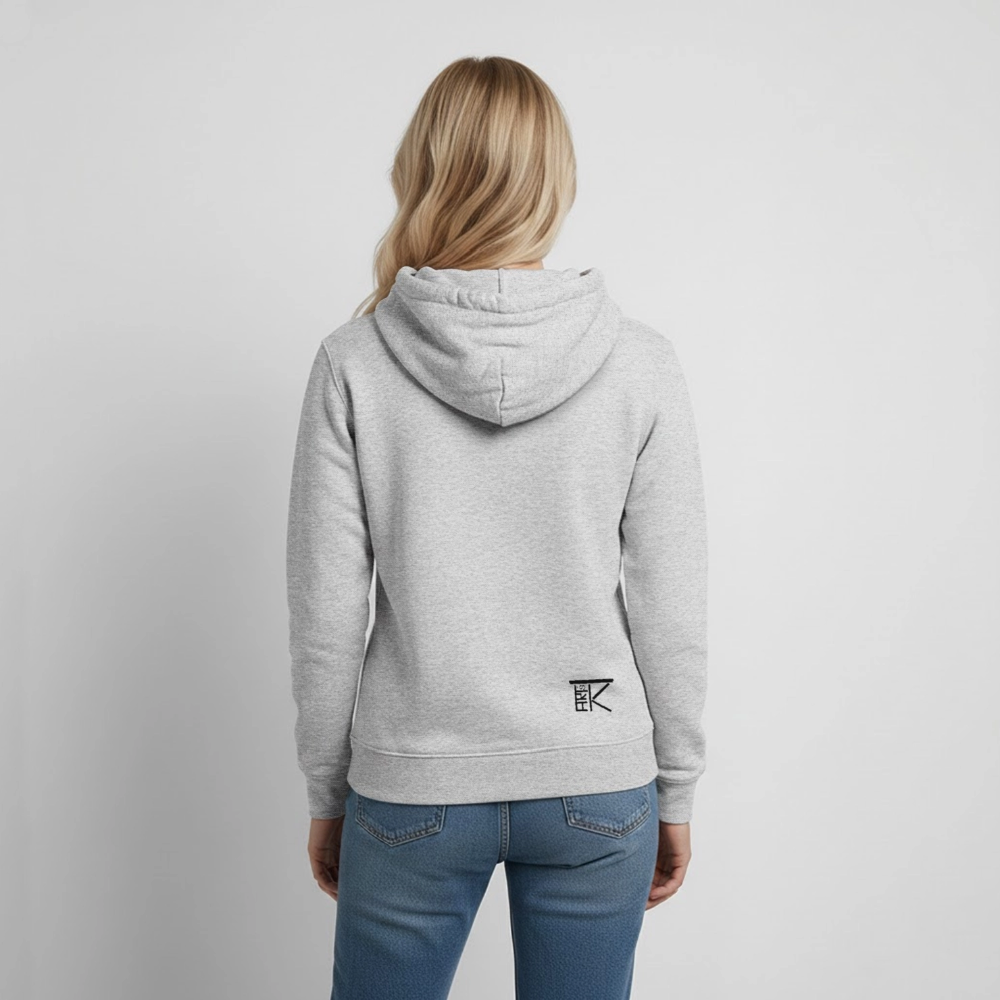 Frauen Hoodie Love - Hellgrau meliert