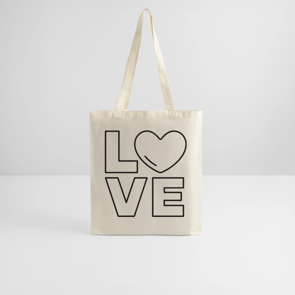 Stoffbeutel Love II - Natur