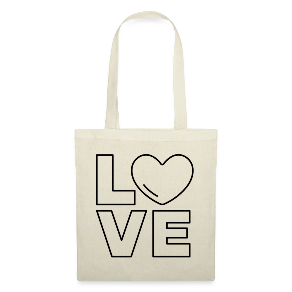 Stoffbeutel Love II - Natur