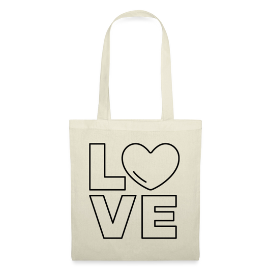 Stoffbeutel Love II - Natur