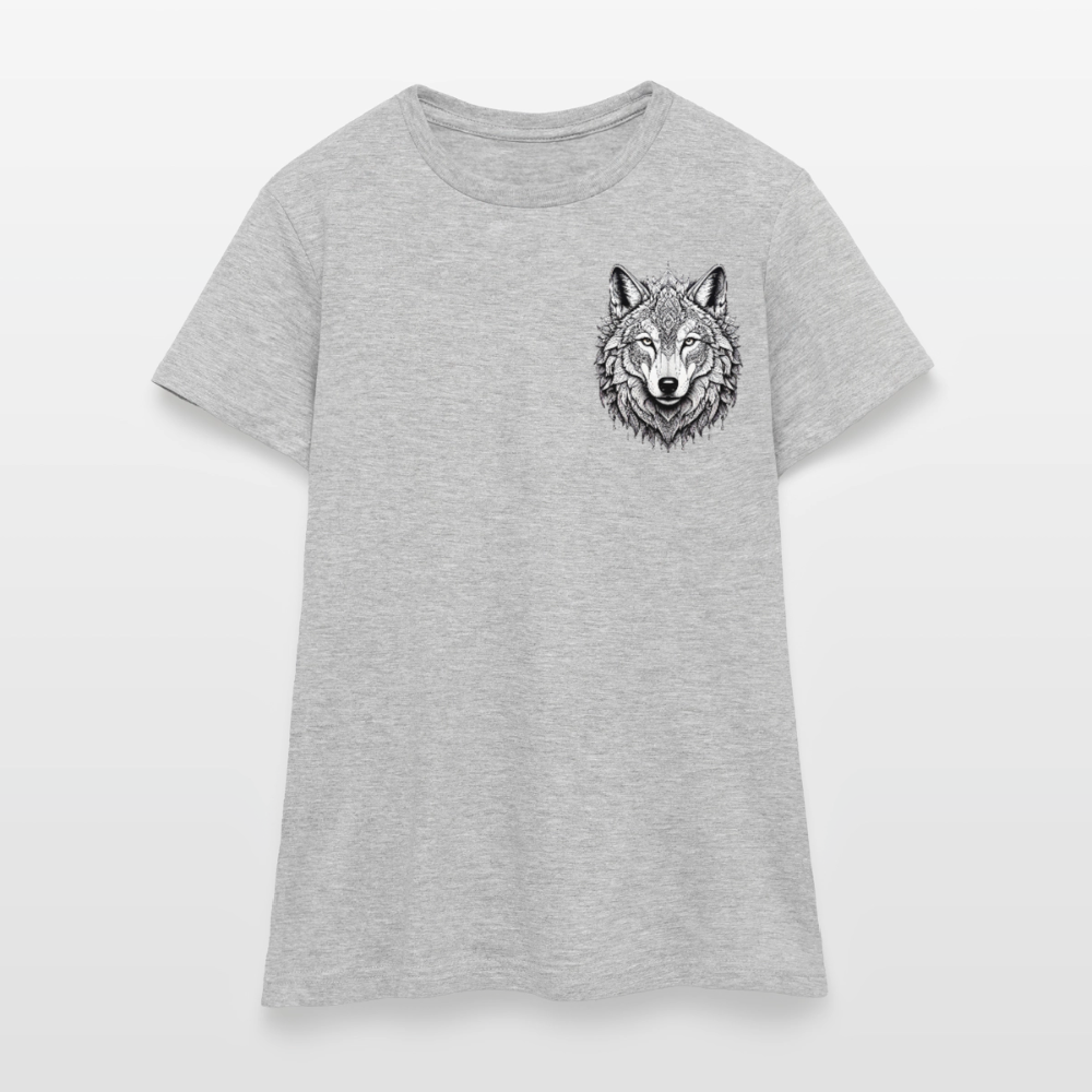Women's T-Shirt Wolf II - Grau meliert