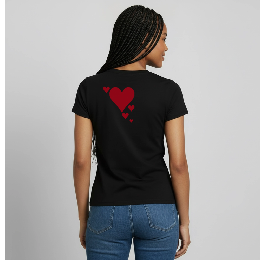 Women's T-Shirt Herz II - Schwarz
