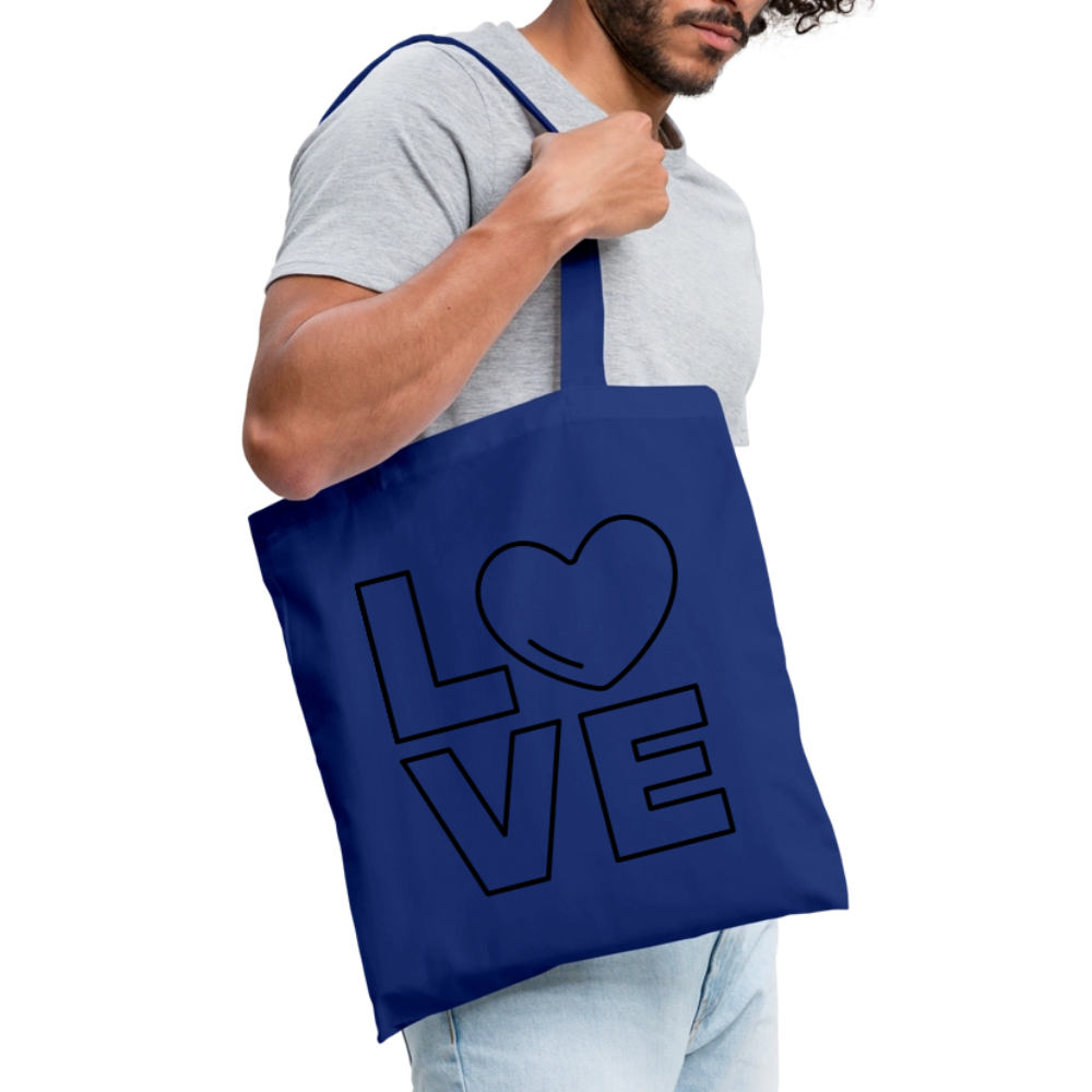 Stoffbeutel Love II - Royalblau