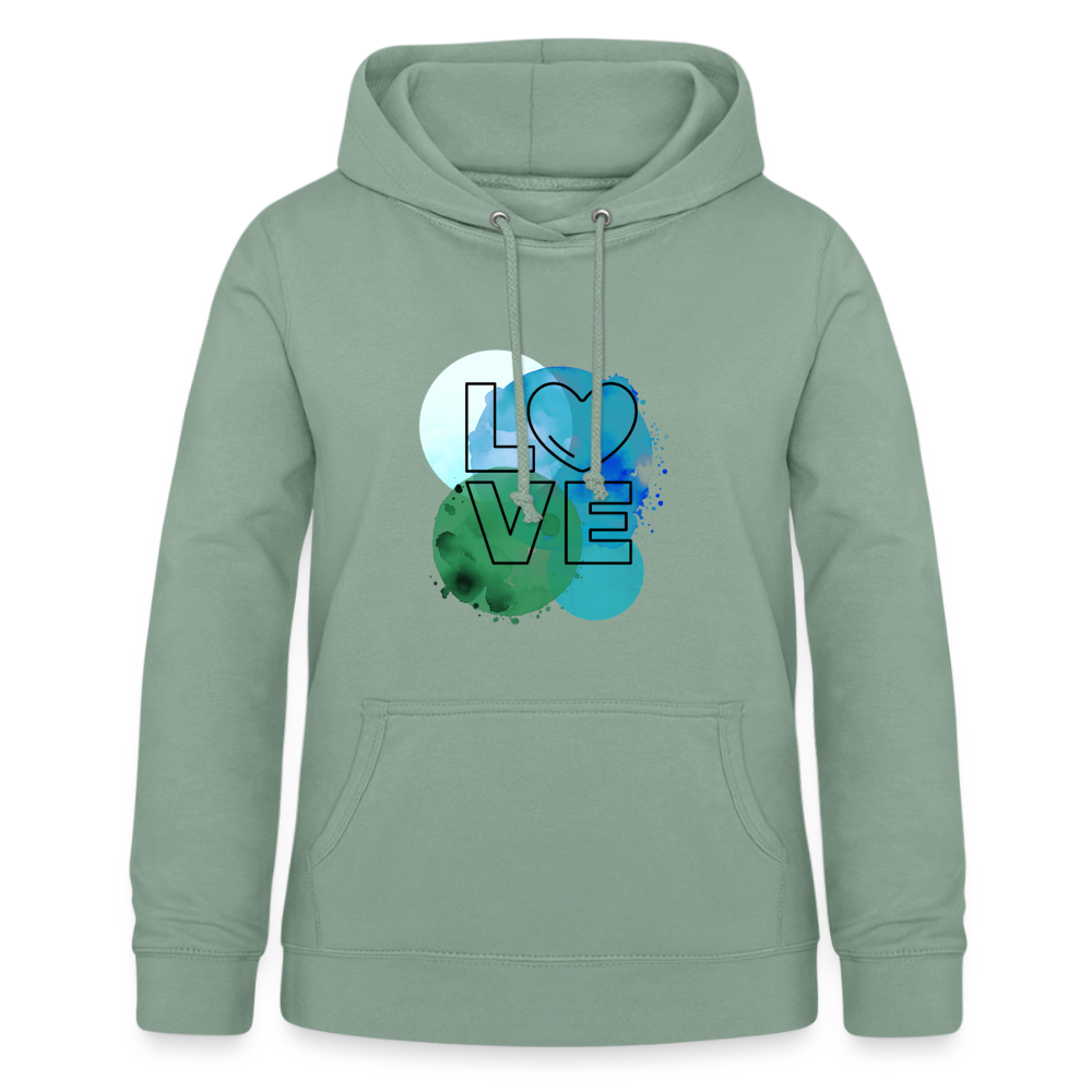 Frauen Hoodie Love II - Graugrün