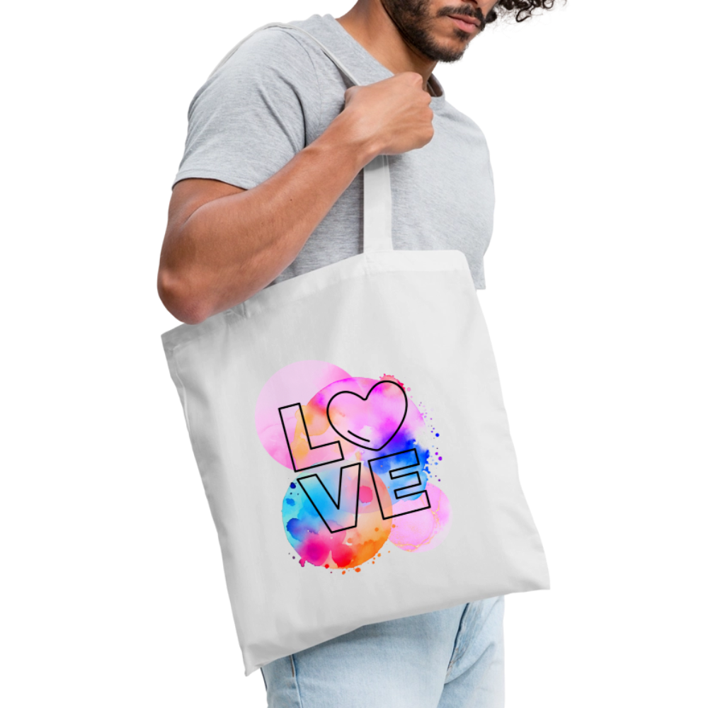 Stoffbeutel Love - Weiß