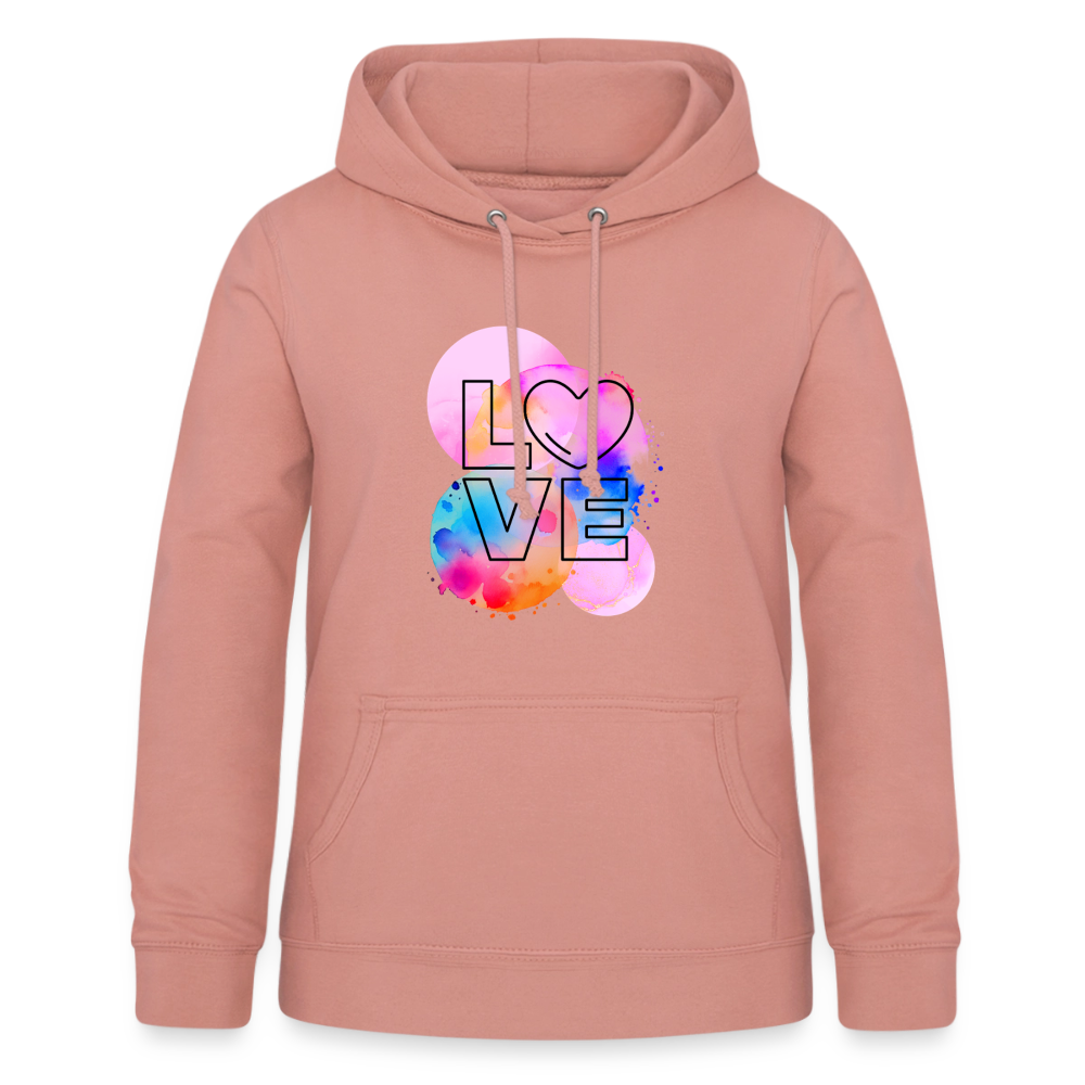 Frauen Hoodie Love - Altrosa