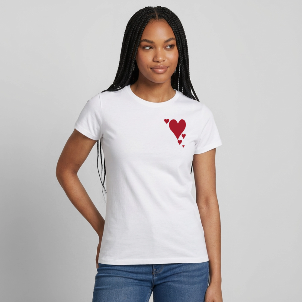 Women's T-Shirt Herz - Weiß