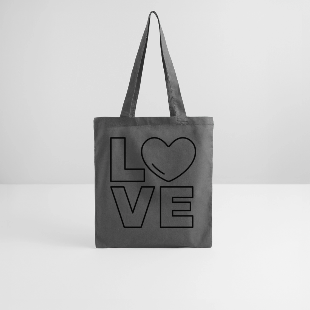 Stoffbeutel Love II - Graphite