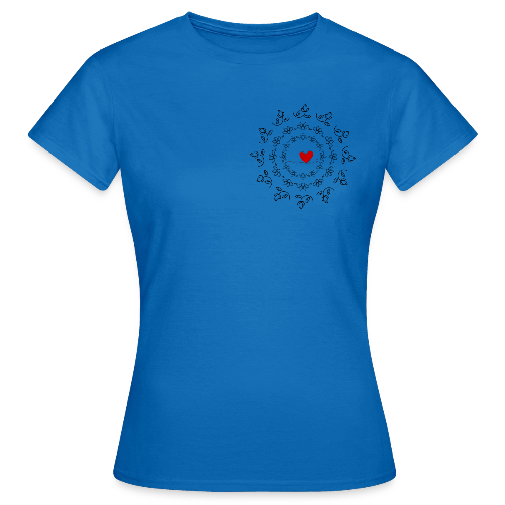Women's T-Shirt BlumenLiebe - Royalblau