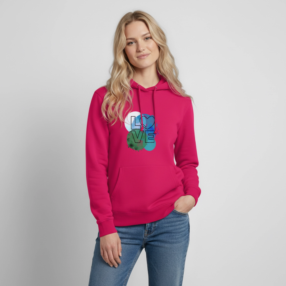 Frauen Hoodie Love II - dunkles Pink