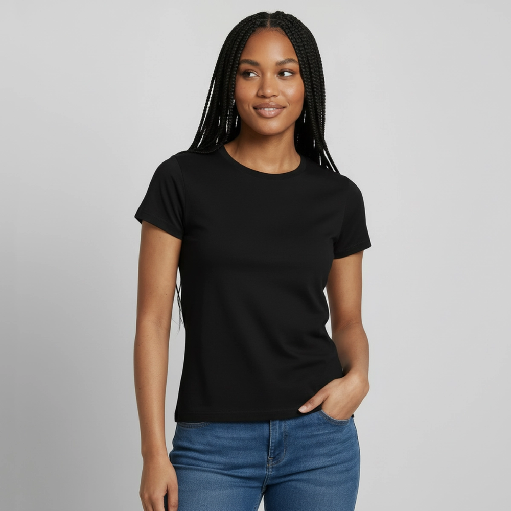 Women's T-Shirt Wolf - Schwarz