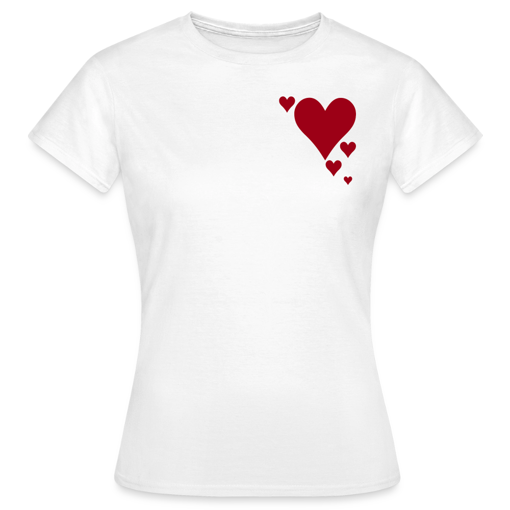 Women's T-Shirt Herz - Weiß