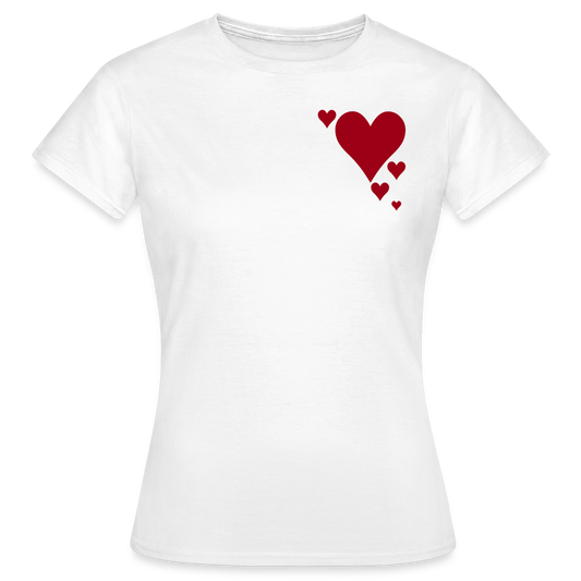 Women's T-Shirt Herz - Weiß