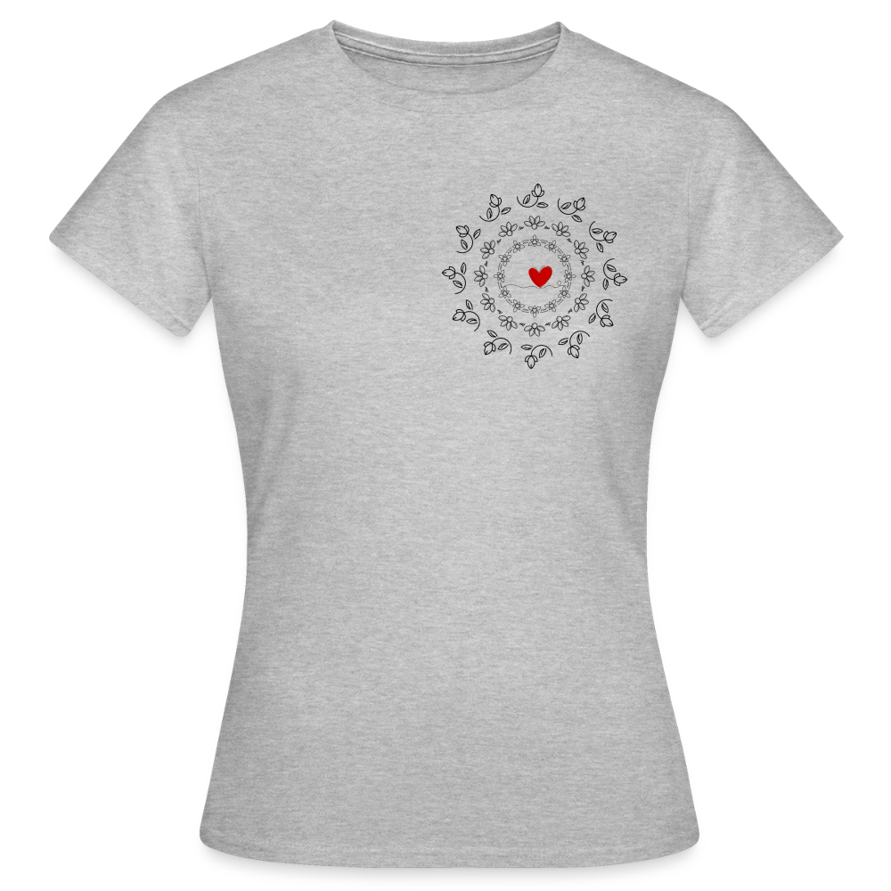 Women's T-Shirt BlumenLiebe - Grau meliert