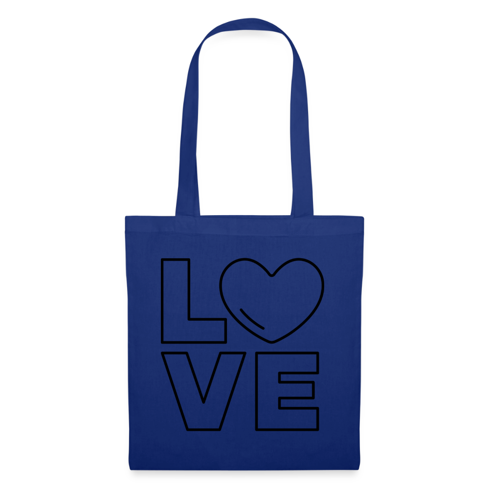 Stoffbeutel Love II - Royalblau