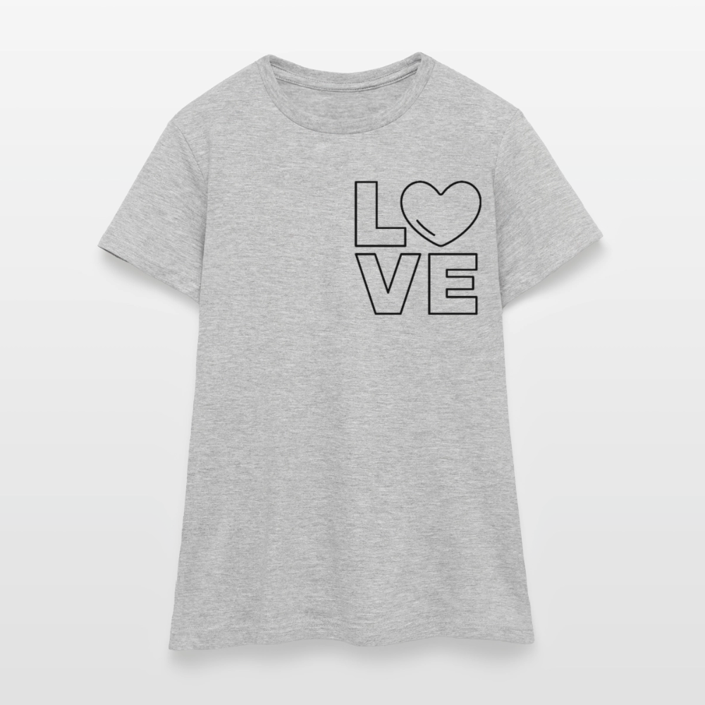 Women's T-Shirt Love III - Grau meliert
